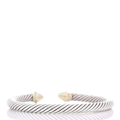 David Yurman Sterling Silver 14K Yellow Gold 5mm Cable Classics Bracelet 3 of 4
