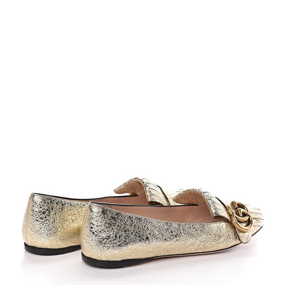 Gucci Galassia GG Marmont Fringe Flats 36 Platino 4 of 8