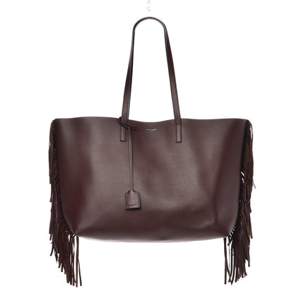 Saint Laurent Calfskin Large Fringe Shopping Tote Amaranto 1 of 7