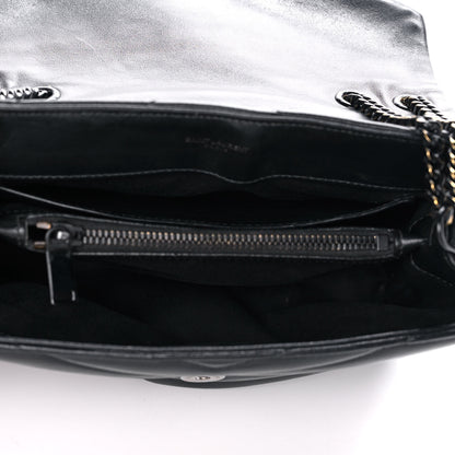 Saint Laurent Calfskin Y Quilted Monogram Small Loulou Chain Satchel Black 5 of 16