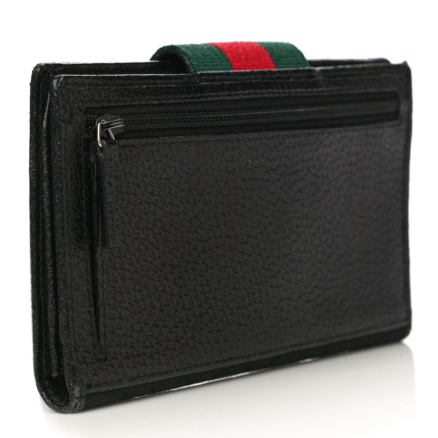 Monogram Grained Calfskin Ladies Web Continental Wallet Black