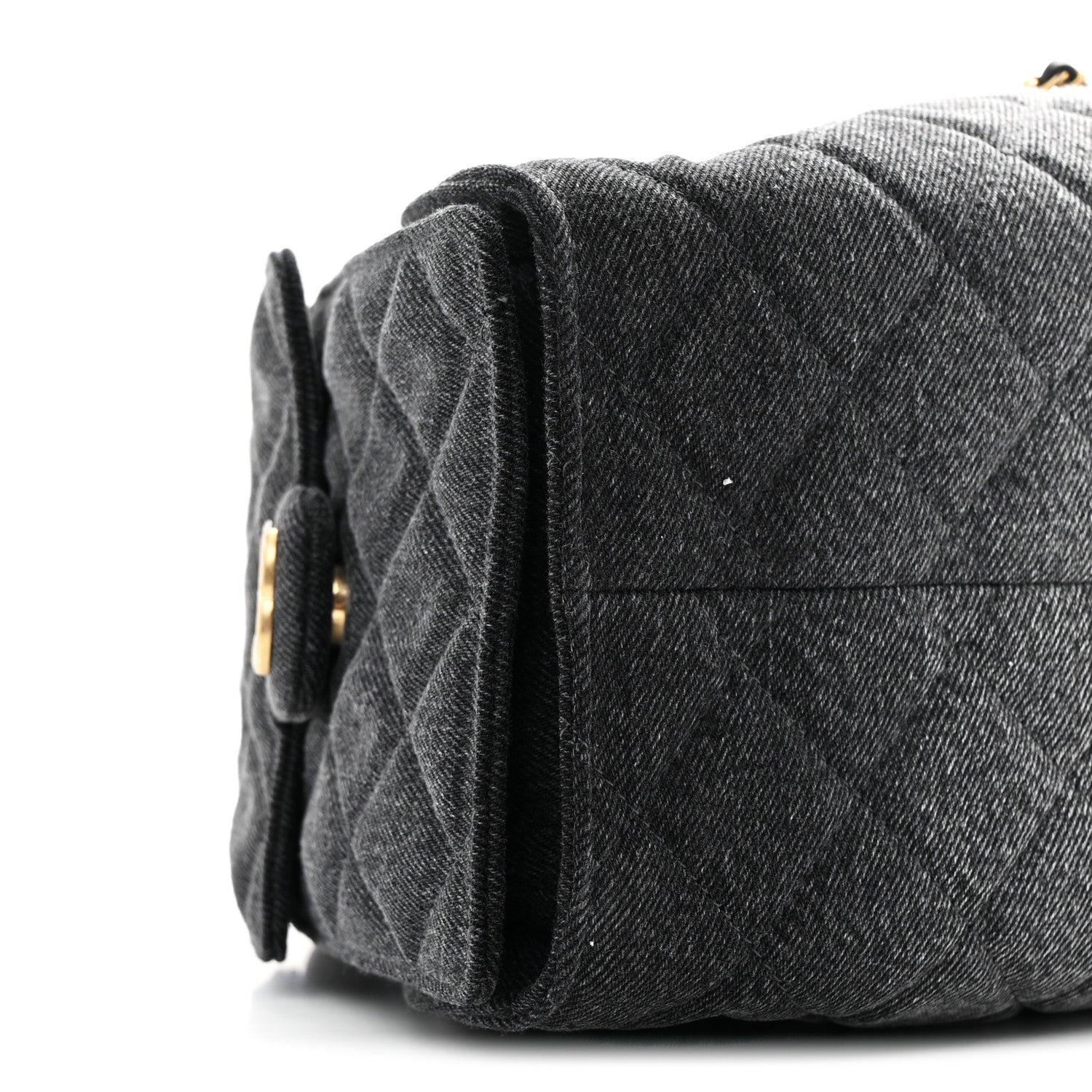 Chanel Washed Denim Quilted Small Chanel 25 Handbag Black 8 of 9