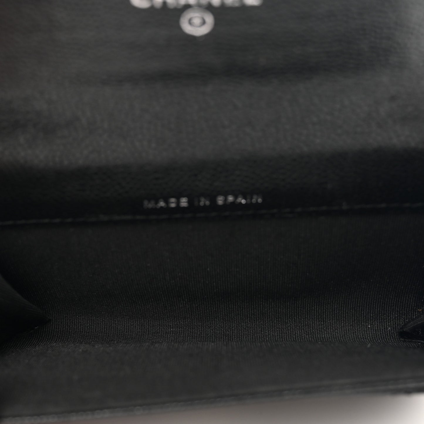 Caviar Quilted Boy Flap Card Holder Black