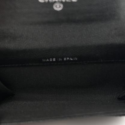 Chanel Caviar Quilted Boy Flap Card Holder Black 5 of 8