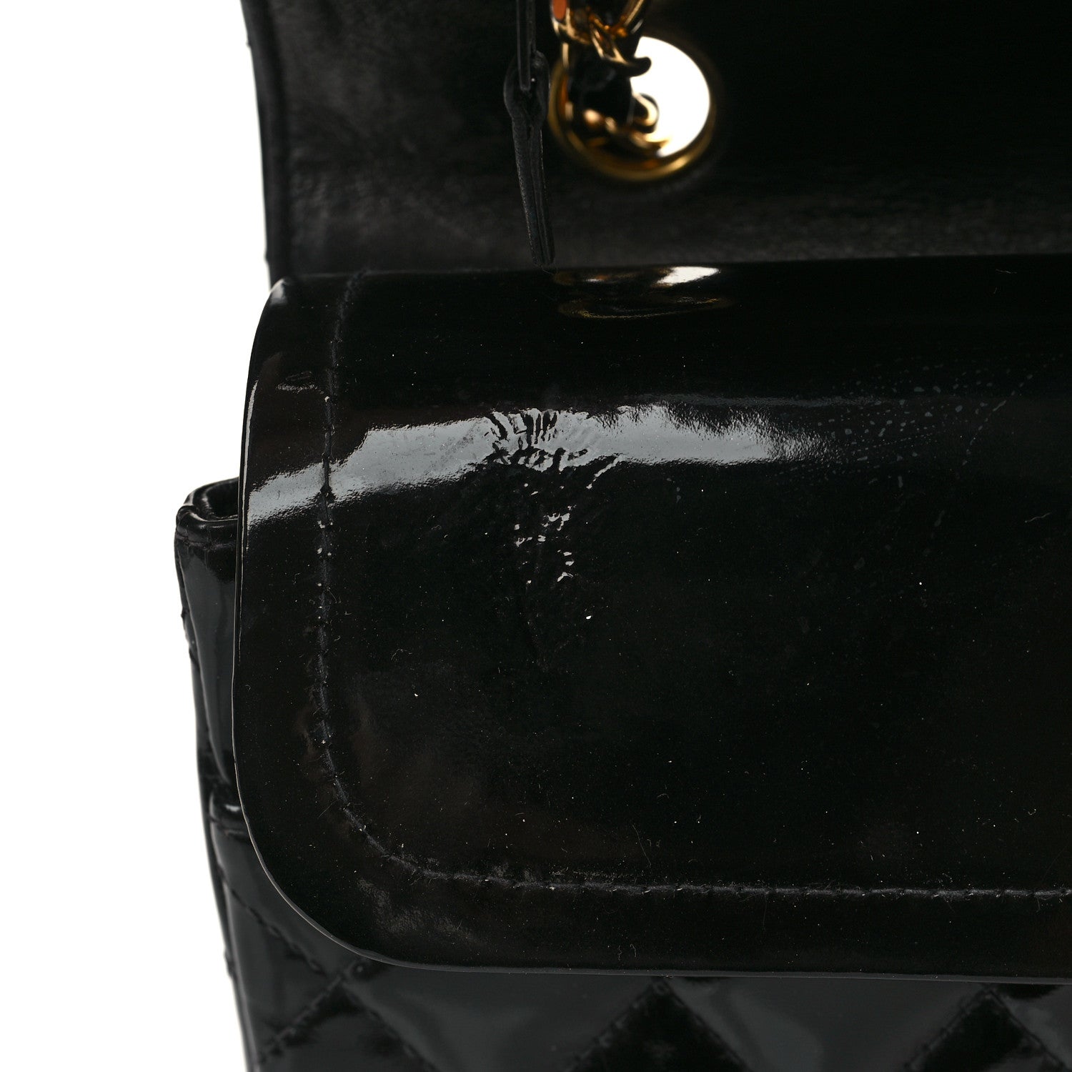 Chanel Patent Quilted Medium Double Flap Black 12 of 12