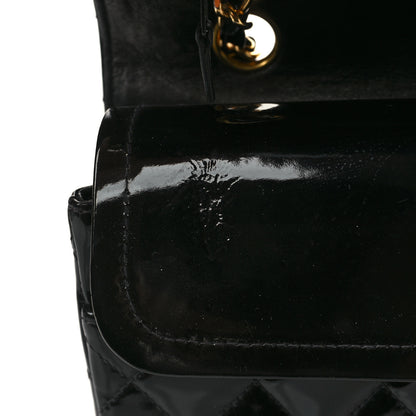 Chanel Patent Quilted Medium Double Flap Black 12 of 12