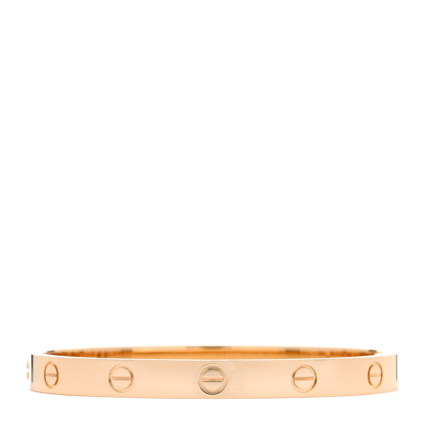 18K Yellow Gold LOVE Single Screw Bracelet 17