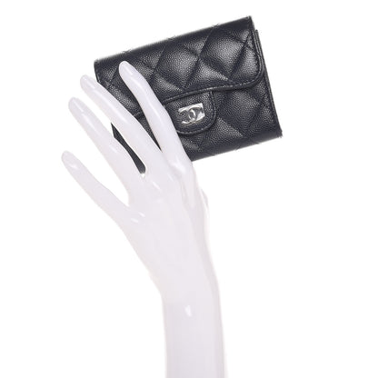 Chanel Caviar Quilted Card Holder Navy Blue 2 of 9