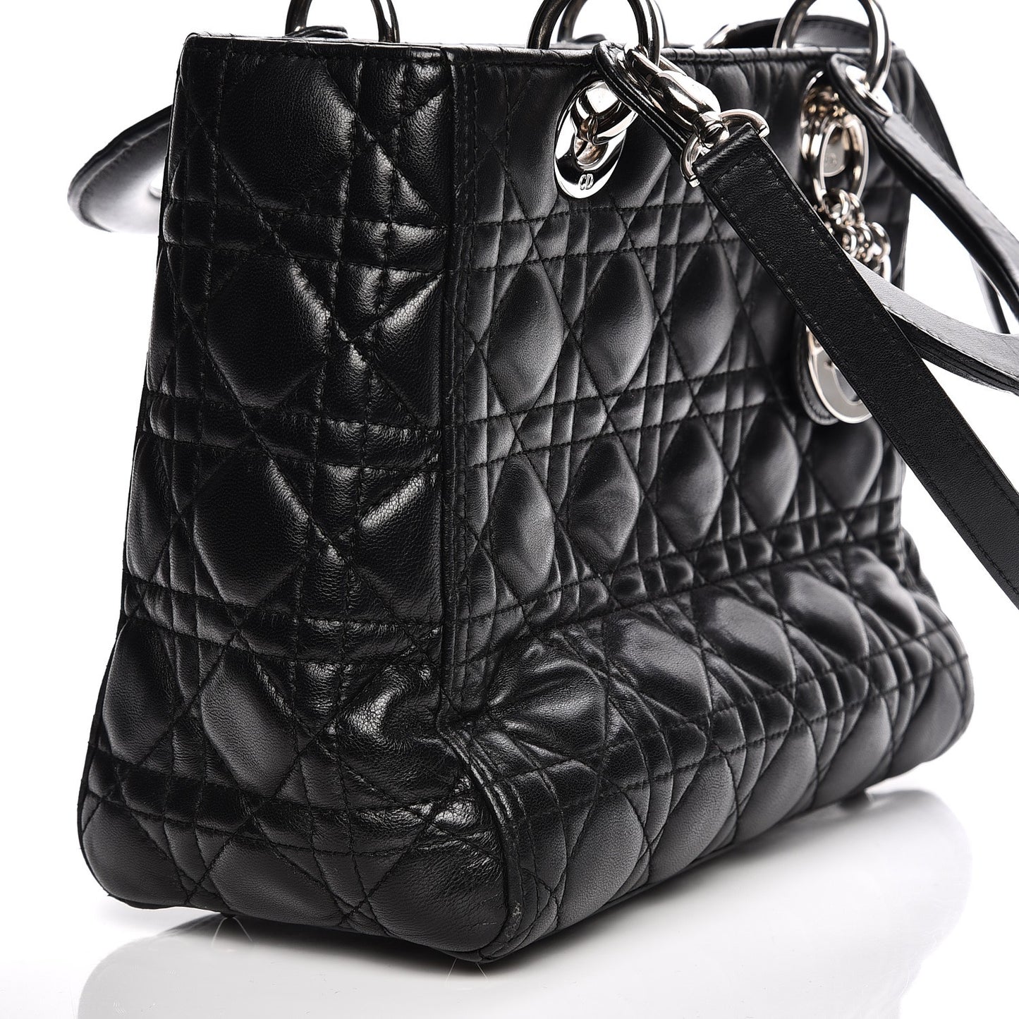 Lambskin Cannage Medium Lady Dior Black