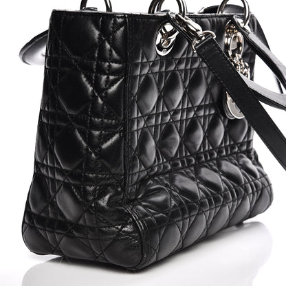 Christian Dior Lambskin Cannage Medium Lady Dior Black 8 of 16