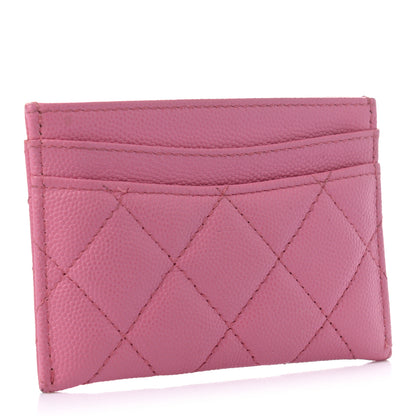 Chanel Caviar Quilted Card Holder Pink 3 of 8