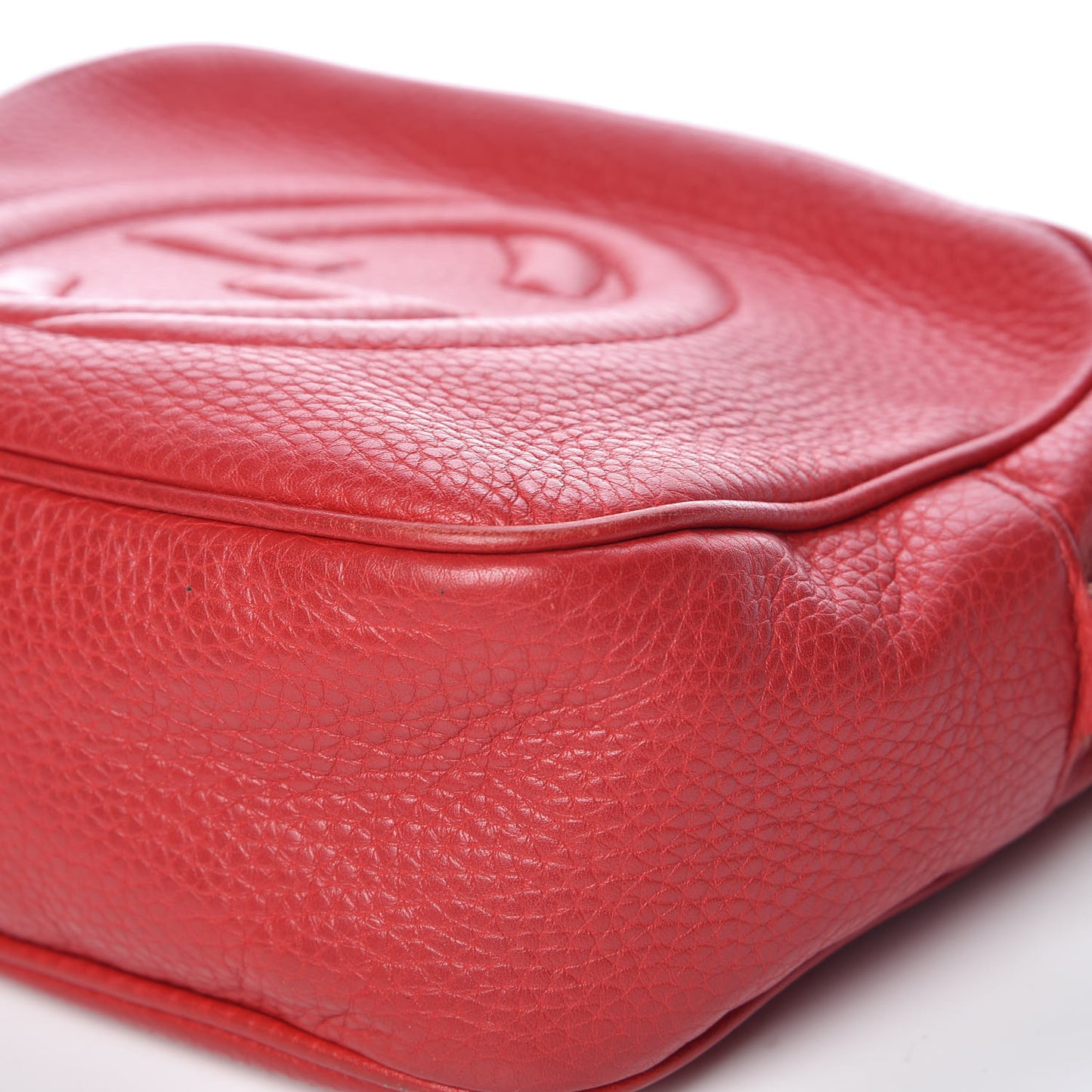 Pebbled Calfskin Small Soho Disco Bag Tabasco Red