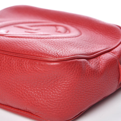 Gucci Pebbled Calfskin Small Soho Disco Bag Tabasco Red 9 of 17