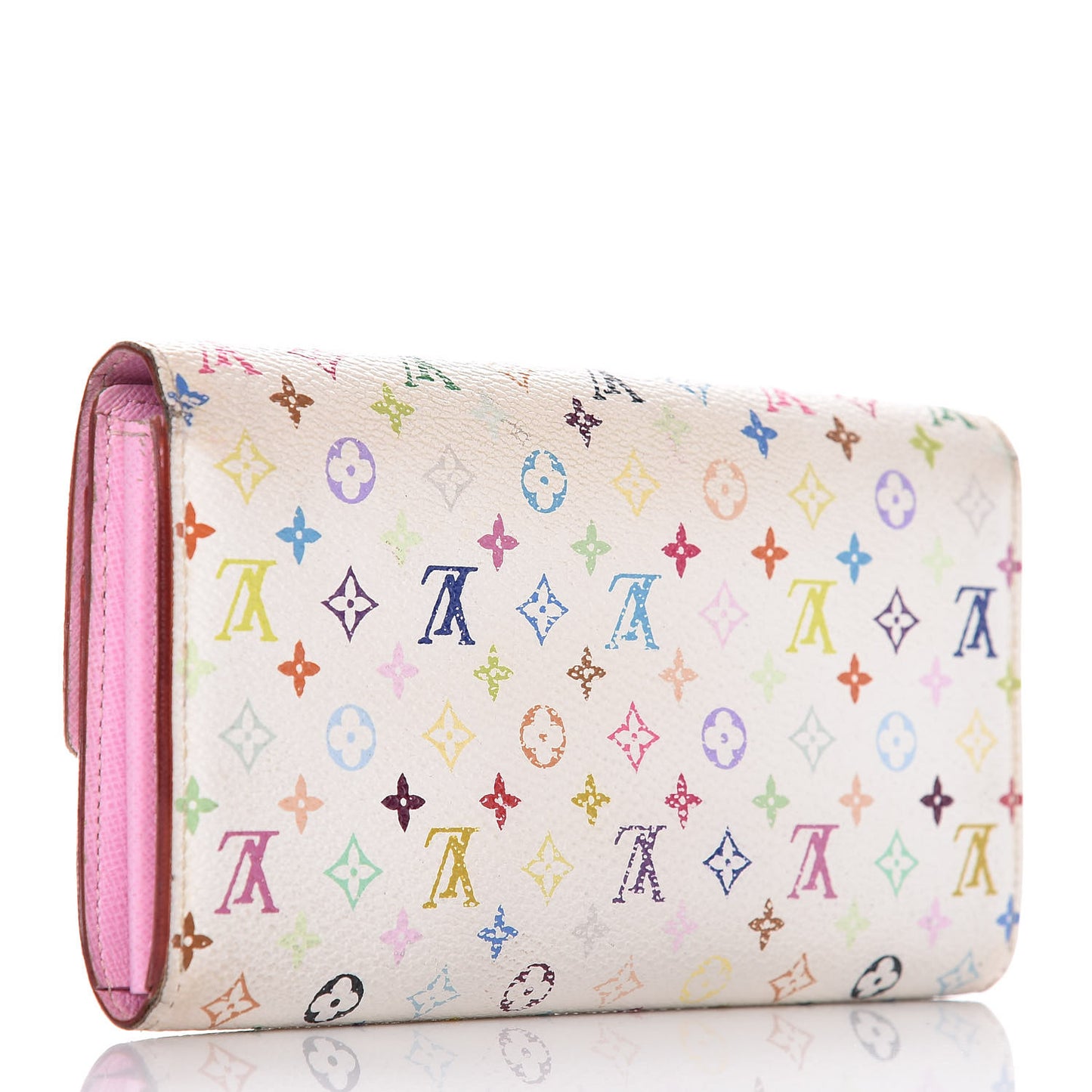 Monogram Multicolor Sarah Wallet White Litchi