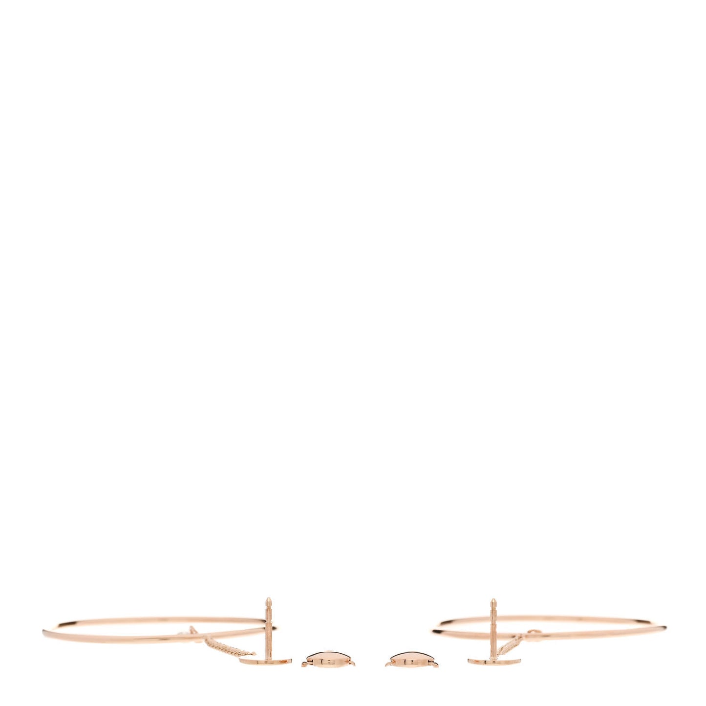 18K Rose Gold Diamond Ex-Libris Earrings