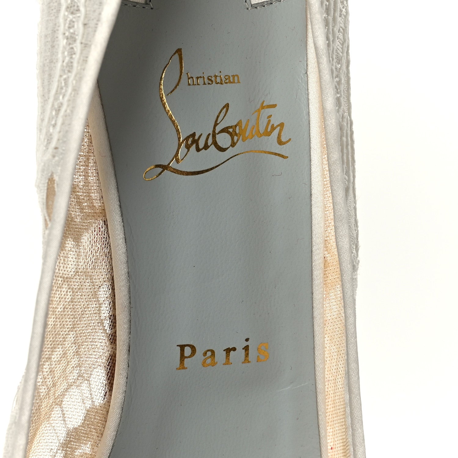 Christian Louboutin Rete Dentelle Lurex Very Lace 120 Pumps 41 White 6 of 7