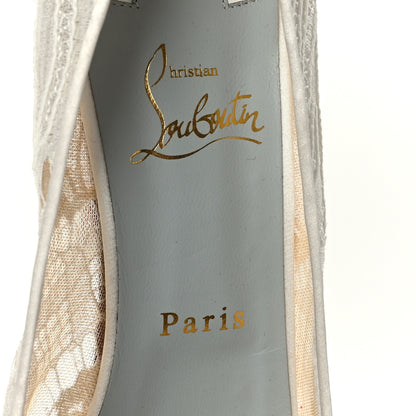 Christian Louboutin Rete Dentelle Lurex Very Lace 120 Pumps 41 White 6 of 7
