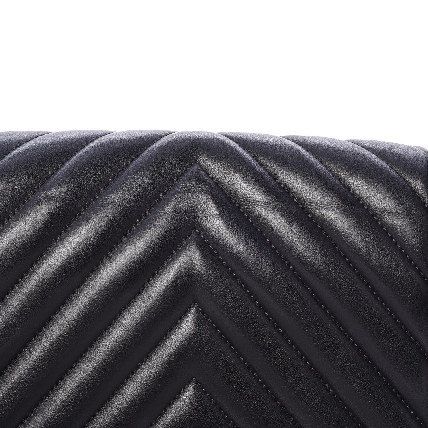 Chanel Calfskin Chevron Quilted Medium Boy Flap Black 10 of 10