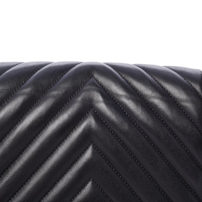 Chanel Calfskin Chevron Quilted Medium Boy Flap Black 10 of 10