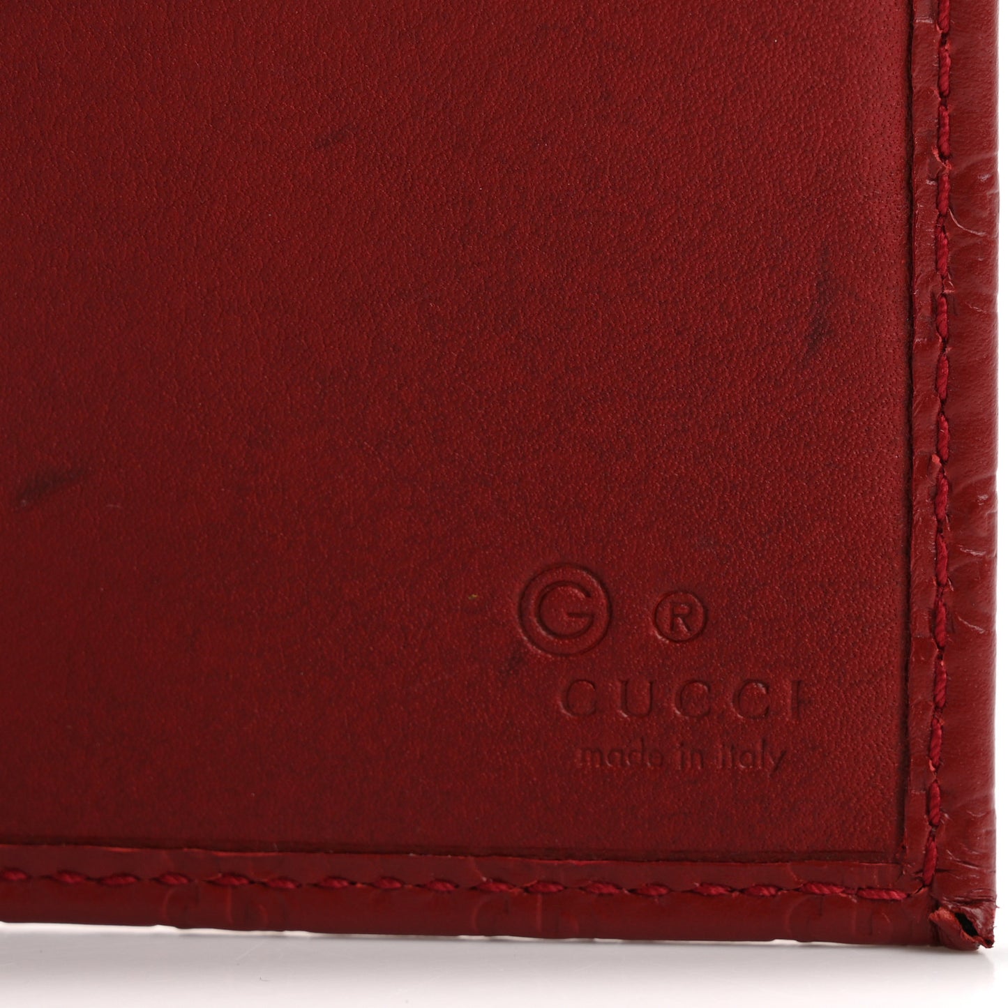 Soft Microguccissima Continental Wallet Red