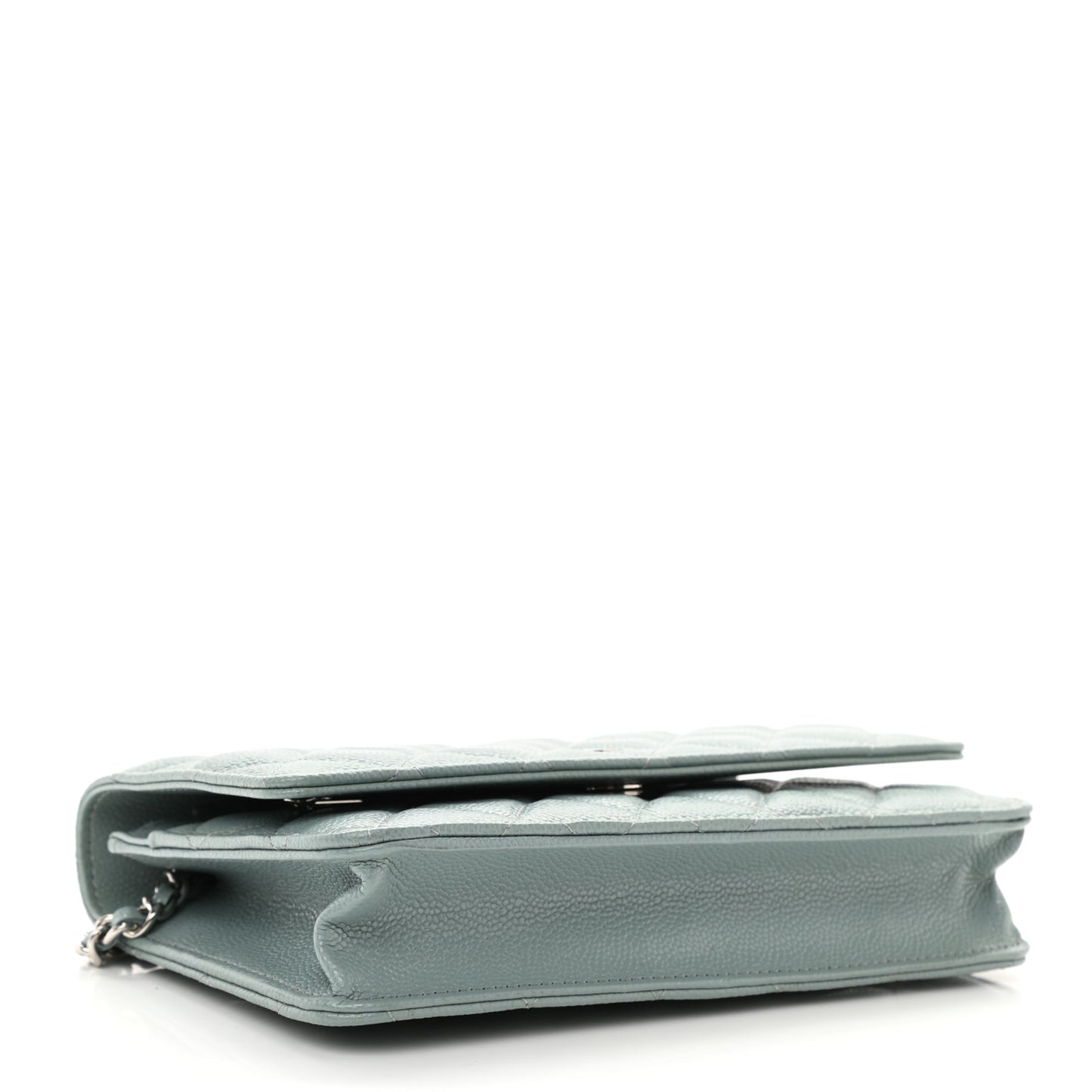 Caviar Quilted Wallet On Chain WOC Dark Green