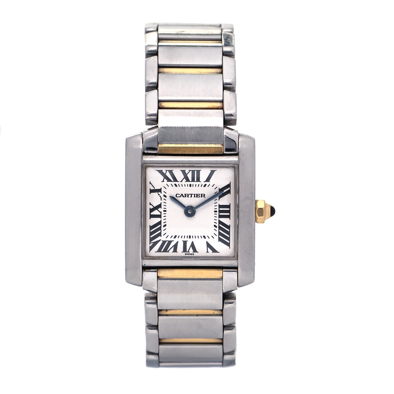 Cartier Stainless Steel 18K Yellow Gold 20mm Tank Francaise Quartz Watch 1 of 7