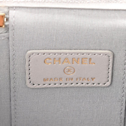 Chanel Lambskin Quilted Top Handle Mini Vanity Case With Chain Grey 7 of 12