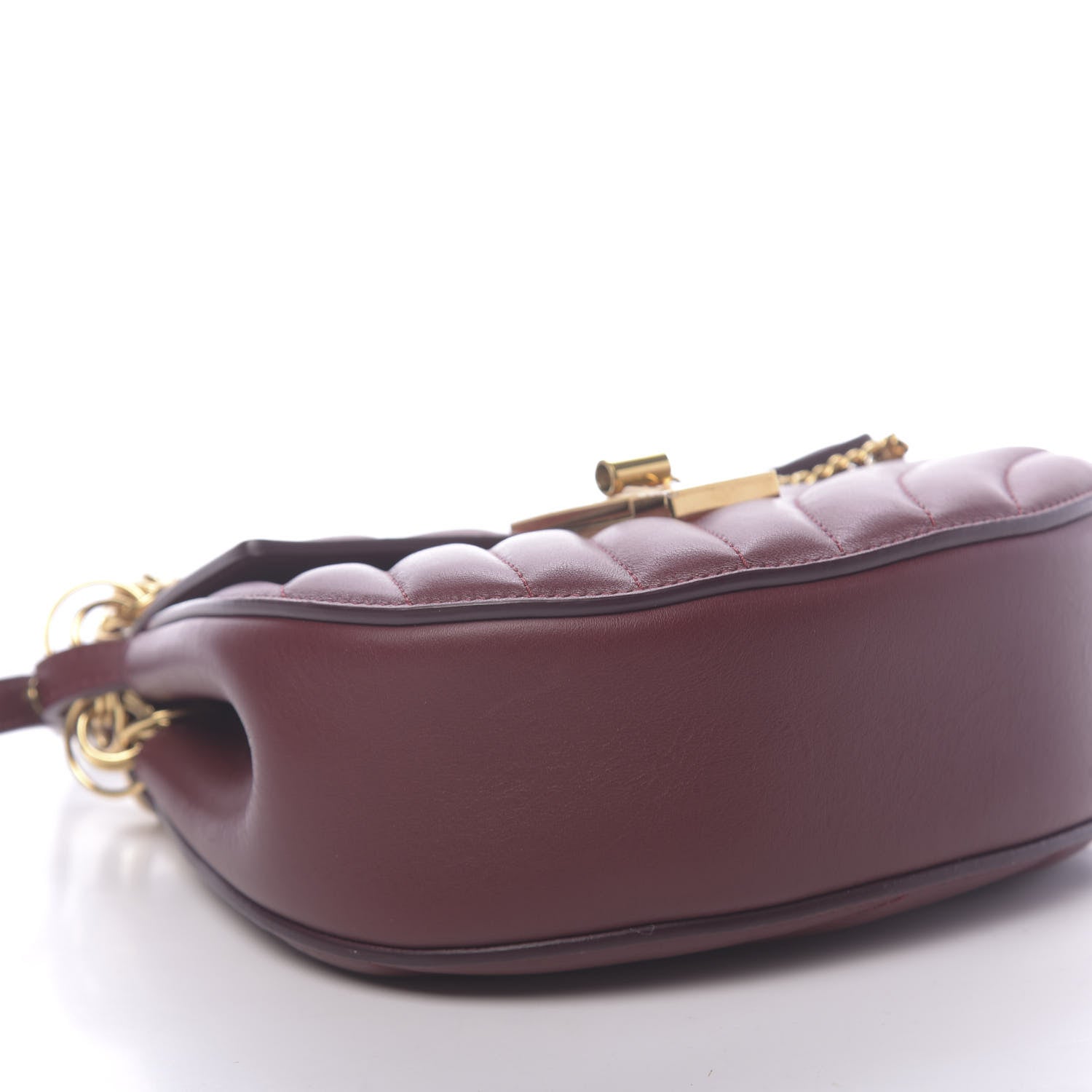 Chloe Calfskin Quilted Mini Drew Bijou Shoulder Bag Plum Purple 7 of 11