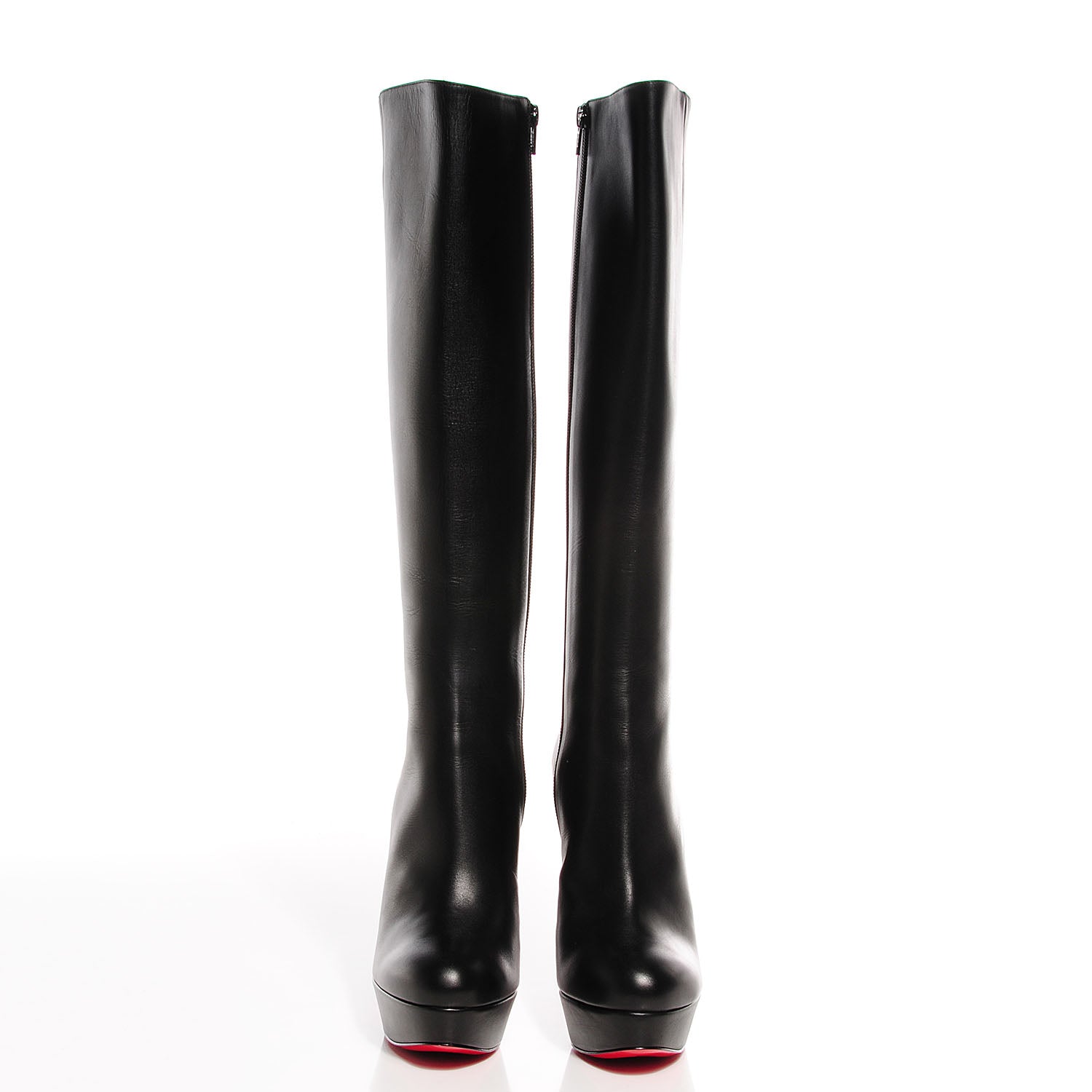 Christian Louboutin Calfskin Taclou Botta 140 Knee Boots 38.5 Black 2 of 7