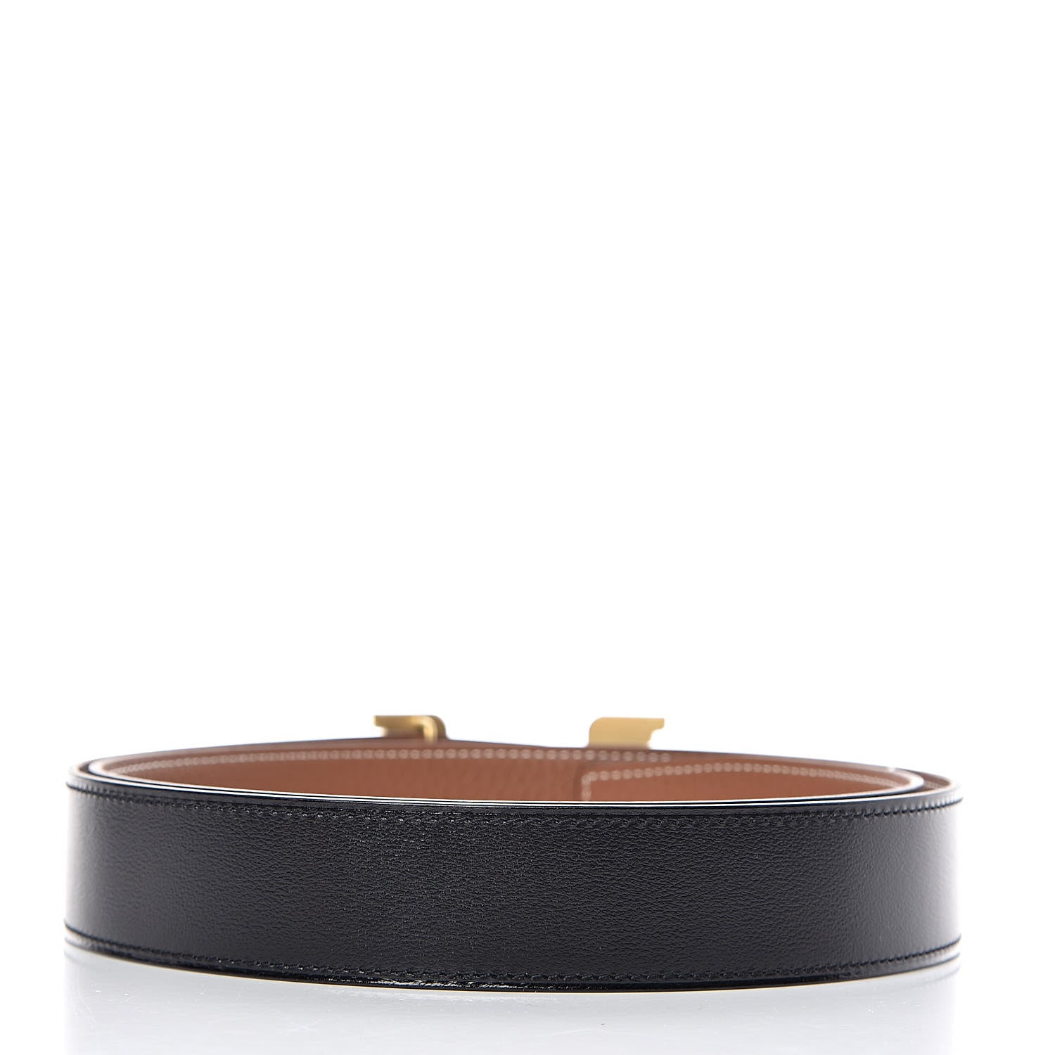 Hermes Box Togo 32mm Pegase H Belt 90 Black Gold 3 of 7