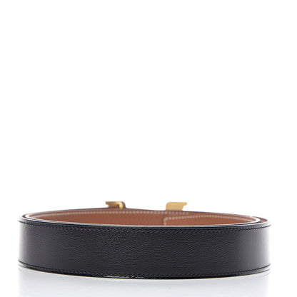 Hermes Box Togo 32mm Pegase H Belt 90 Black Gold 3 of 7