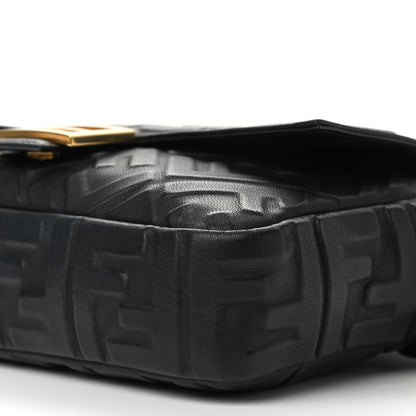 Fendi Nappa FF 1974 Embossed Baguette Black 9 of 9