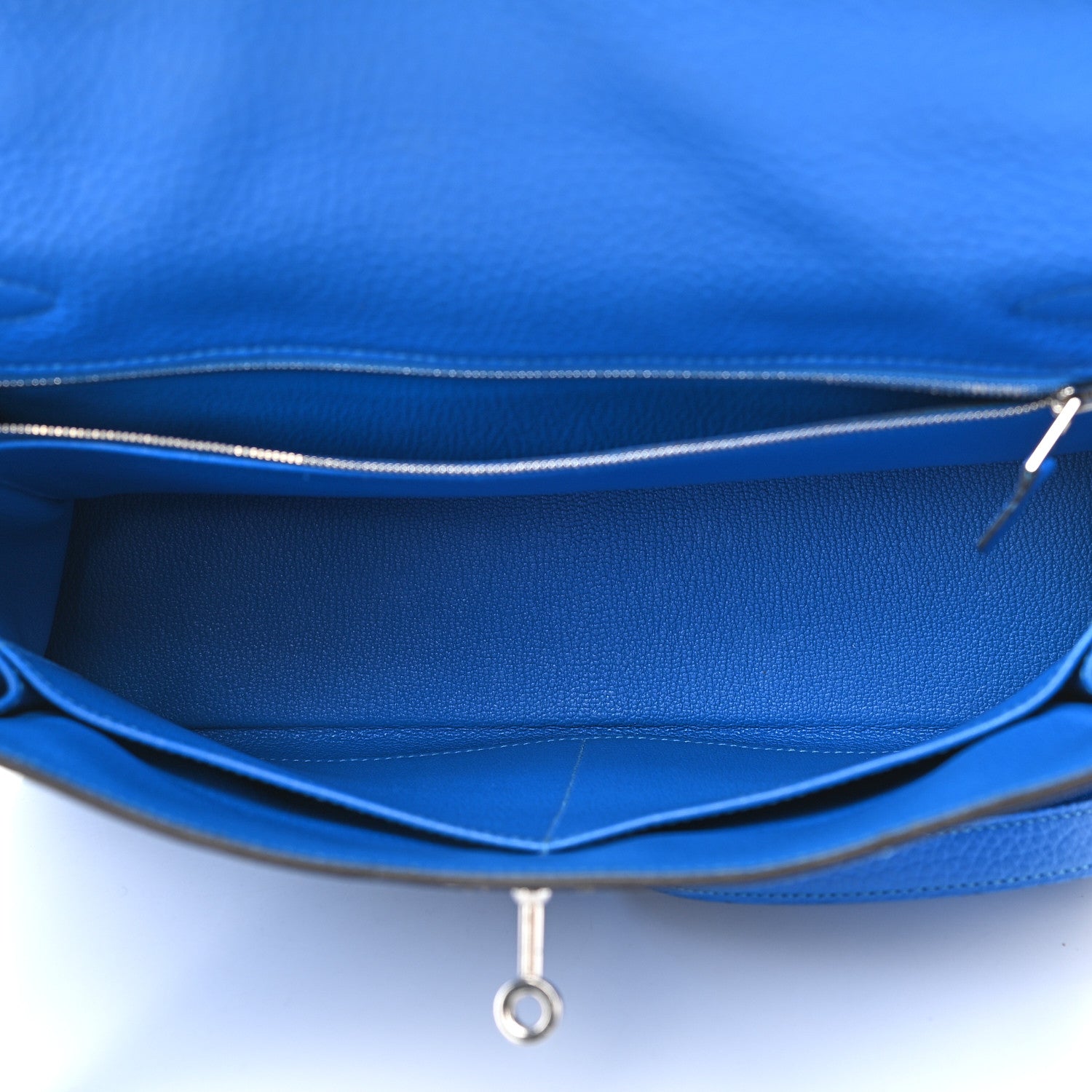 Hermes Taurillon Clemence Kelly Retourne 32 Bleu Hydra 5 of 14