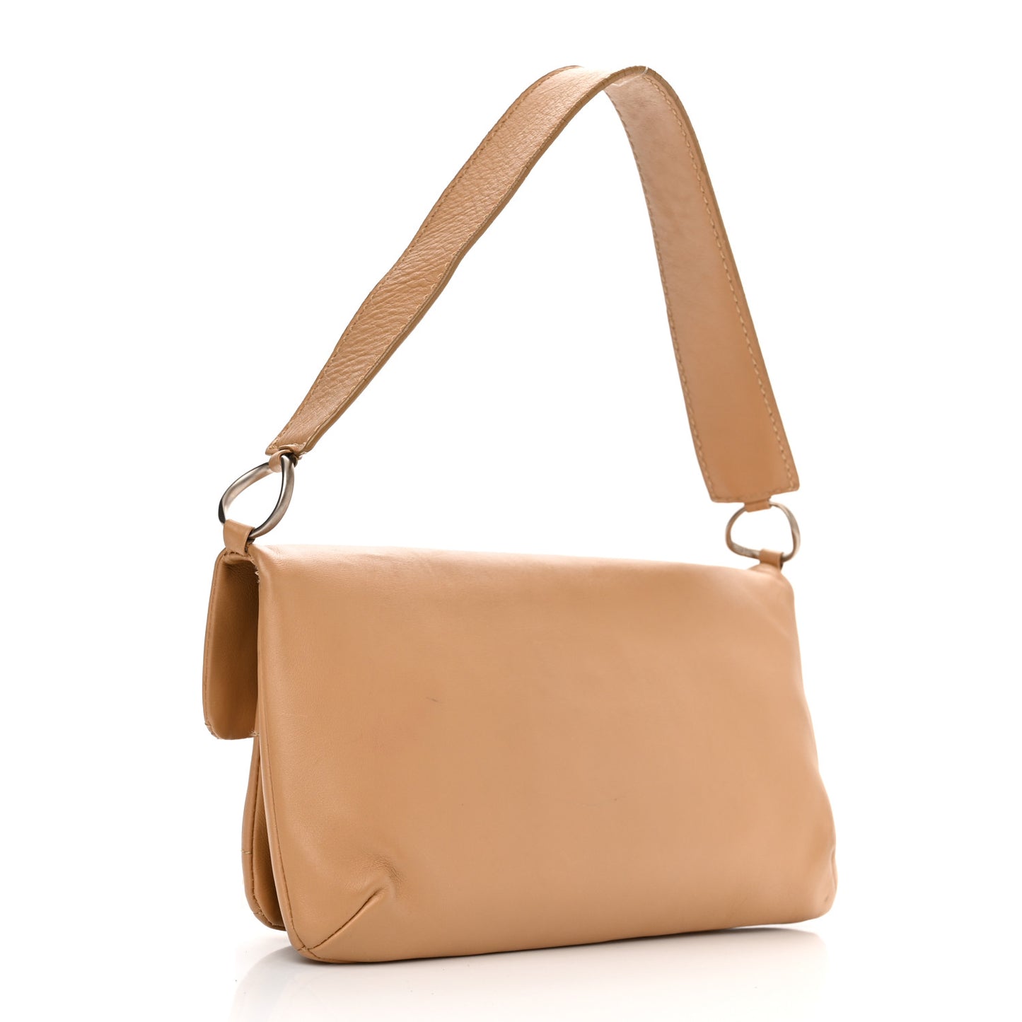 Lambskin Mademoiselle Chocolate Bar Shoulder Bag Beige