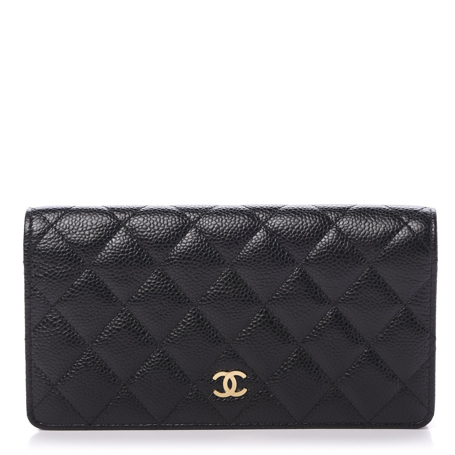 Chanel Caviar Quilted Yen Wallet Black 1 of 8