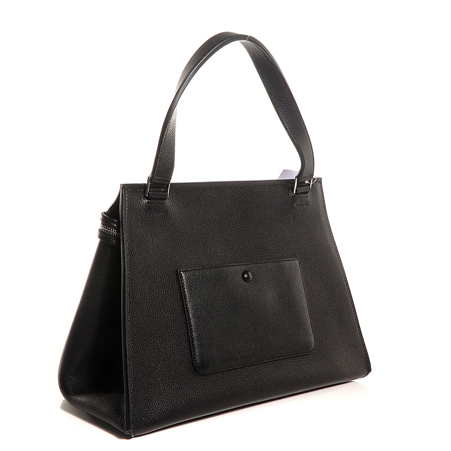 Celine Grained Calfskin Small Edge Shoulder Bag Black 3 of 10