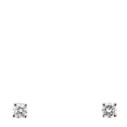 Tiffany Platinum Diamond .34ctw Solitaire Earrings 1 of 5