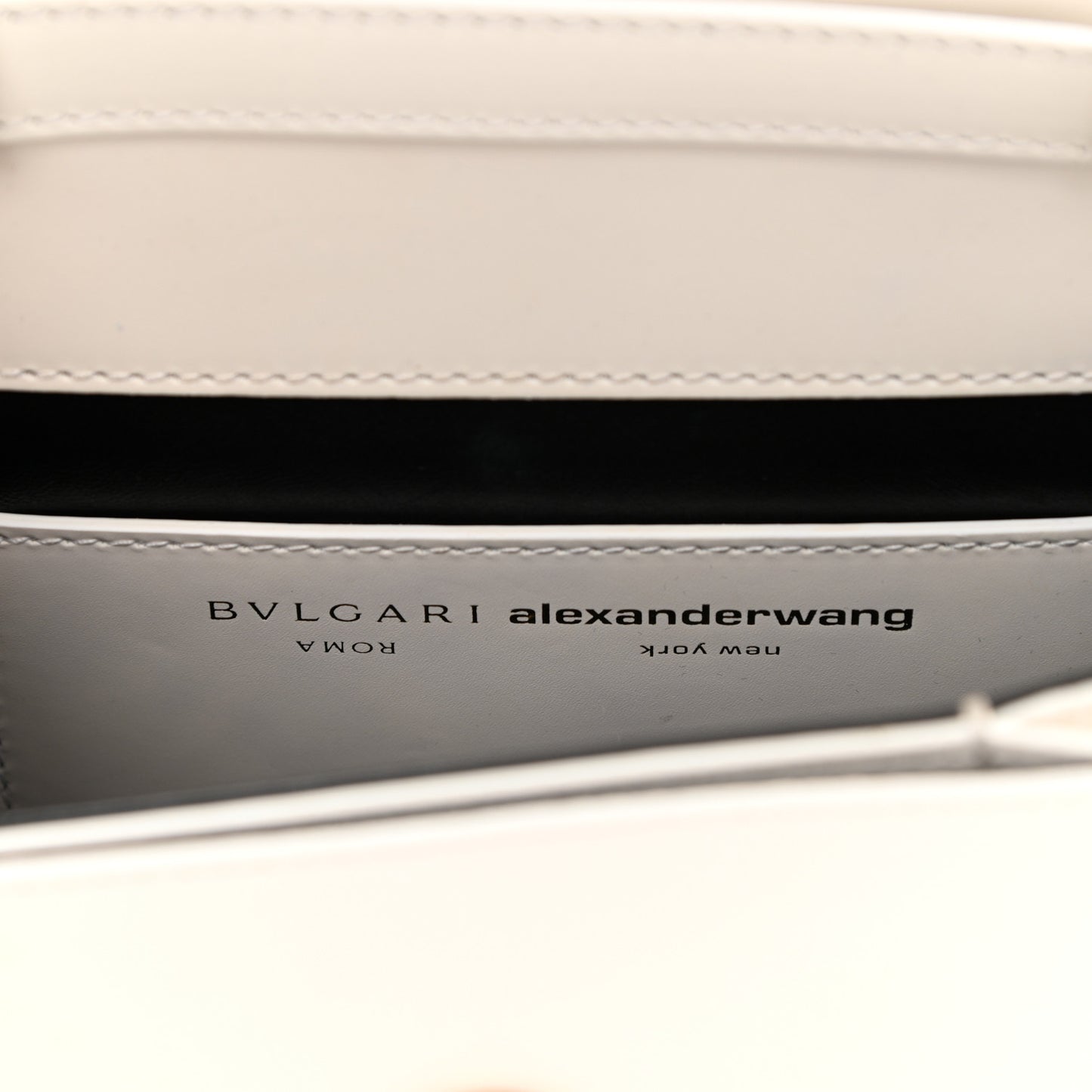 x ALEXANDER WANG Calfskin Serpenti Top Handle Belt Bag White