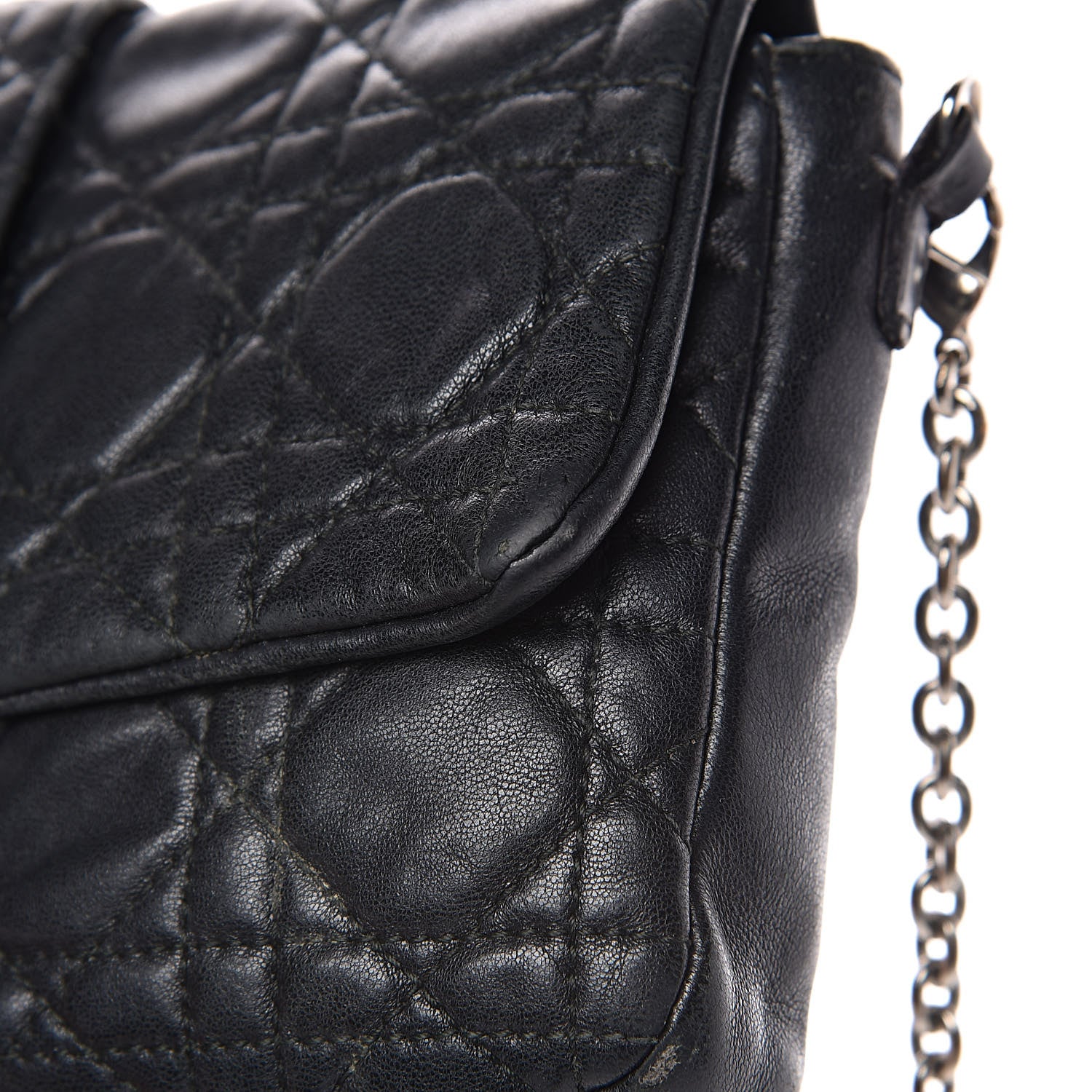 Christian Dior Lambskin Cannage New Lock Pouch Black 10 of 17