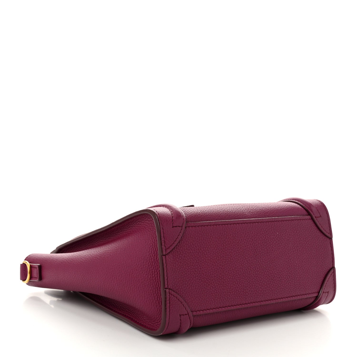 Celine Drummed Calfskin Nano Luggage Plum 3 of 12