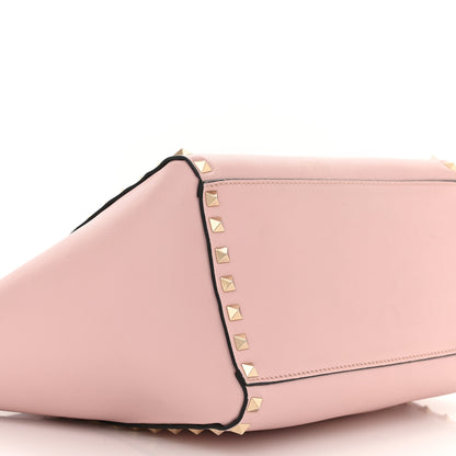 Valentino Garavani Vitello Small Rockstud Double Handle Tote Water Rose 9 of 12