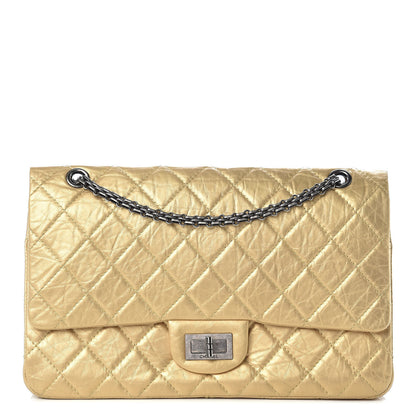 Chanel Metallic Aged Calfskin Quilted 2.55 Reissue 227 Flap Gold 1 of 13