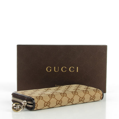 Gucci Monogram Large Twins Zip Around Wallet Dark Brown 4 of 7