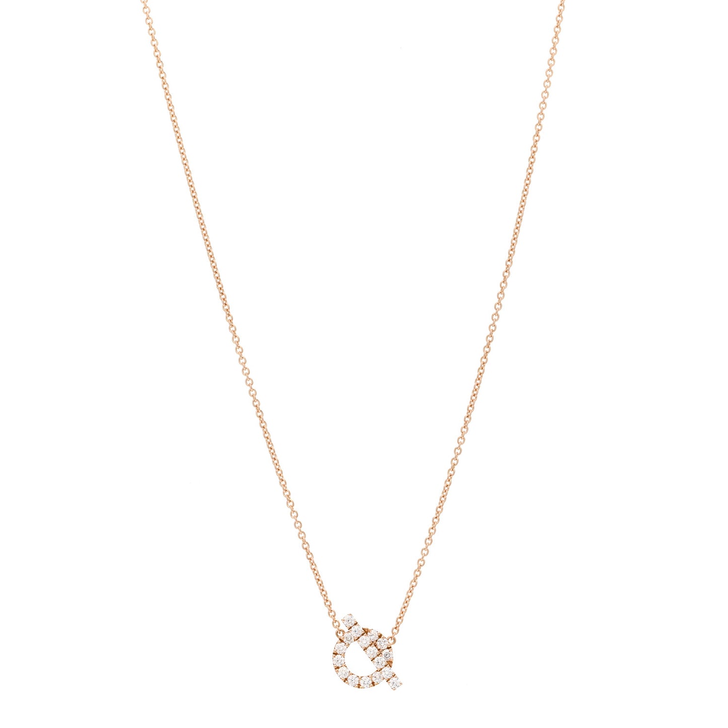 18K Rose Gold Diamond Finesse Pendant Necklace