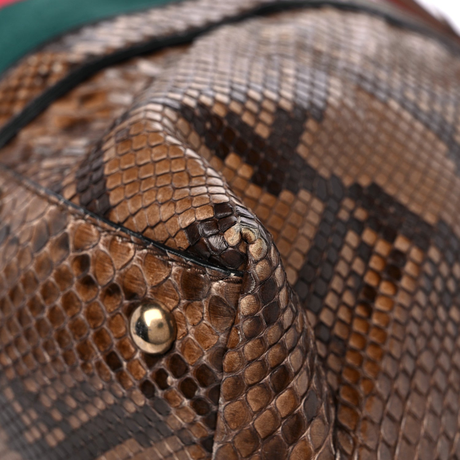 Gucci Python Web Medium Rania Top Handle Bag 9 of 14