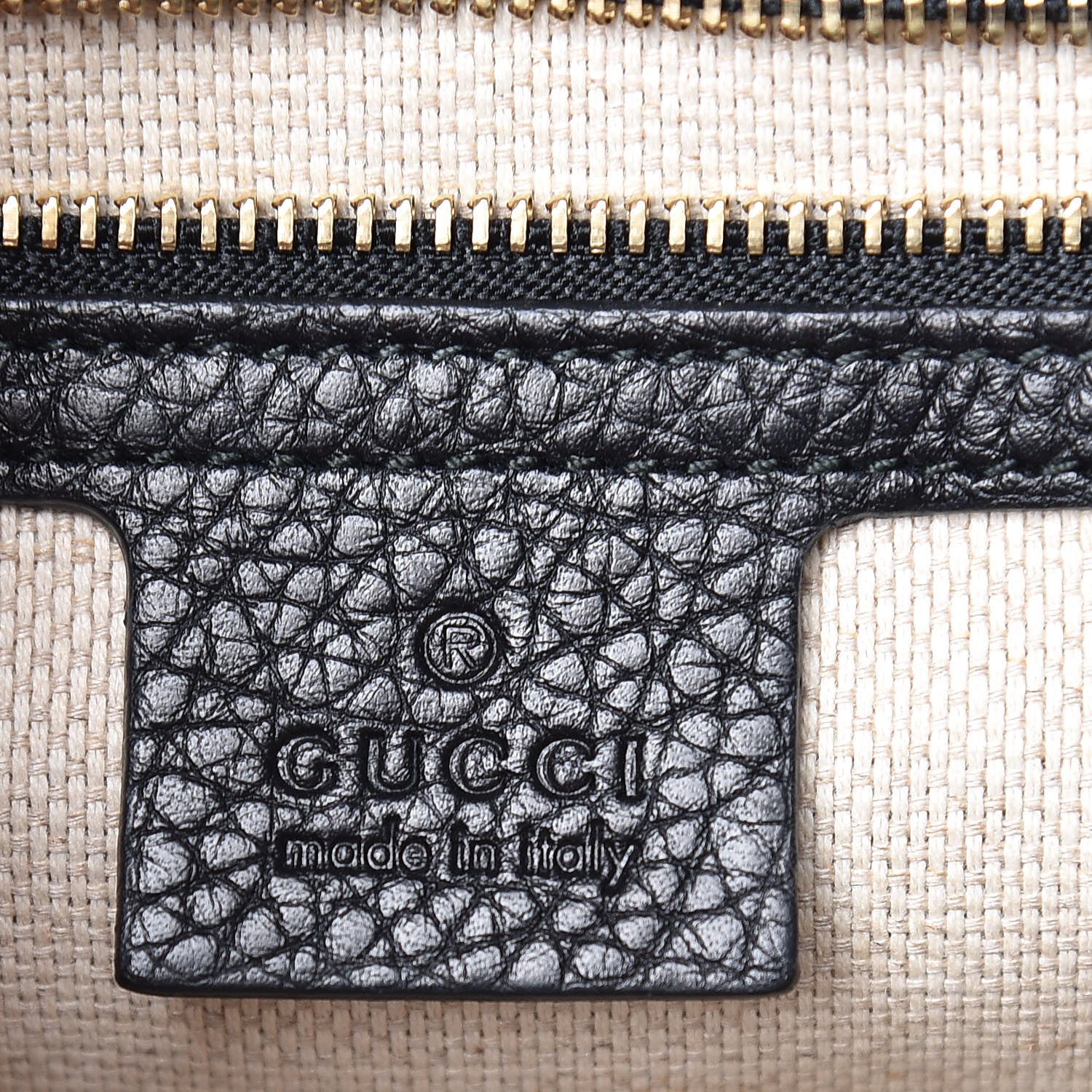 Gucci Pebbled Calfskin Medium Soho Flap Crossbody Black 6 of 10