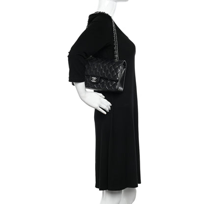 Chanel Caviar Quilted Medium Double Flap Black 2 of 12