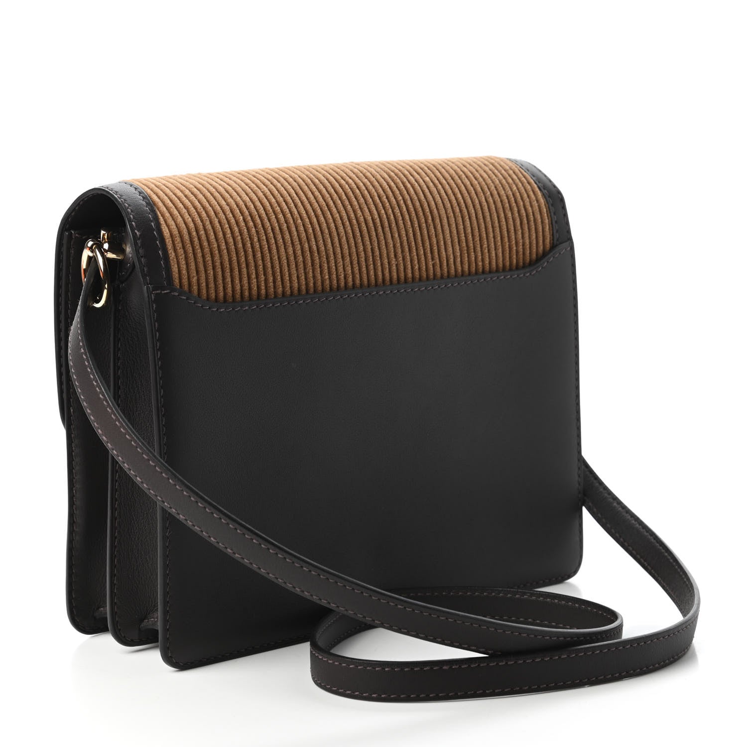Hermes Velours Cotele Swift Sac Roulis 23 Tabac Camel Ebene 3 of 11