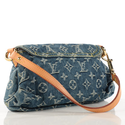Louis Vuitton Monogram Denim Mini Pleaty Blue 3 of 7
