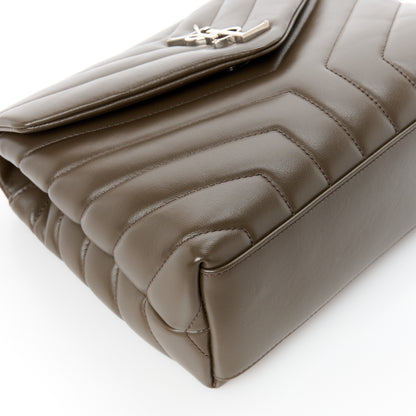 Saint Laurent Calfskin Y Quilted Monogram Small Loulou Chain Satchel Military Olive 10 of 11